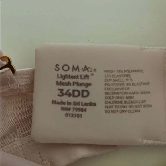 Soma bras navy and pink 34DD never worn lot of 2 - Picture 2 of 3